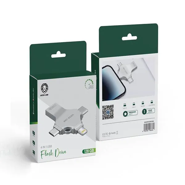 فلش مموری گرین لاین مدل GN4IN1USB128 ظرفیت 128 گیگابایت