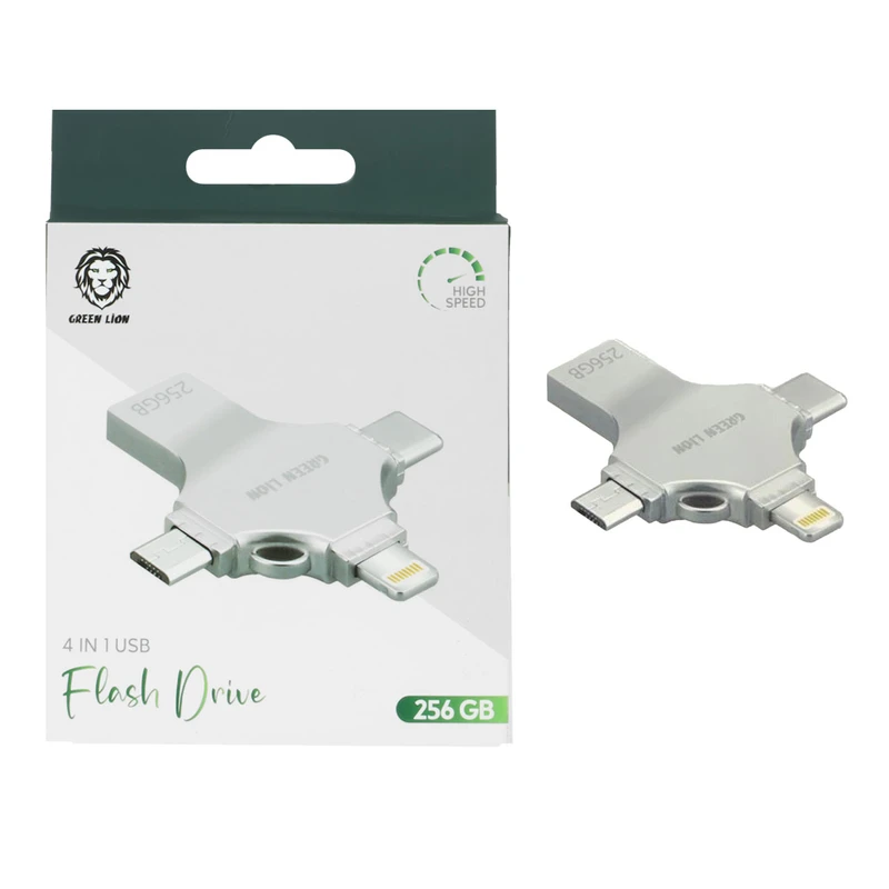 فلش مموری گرین لاین مدل GN4IN1USB256SL ظرفیت 256 گیگابایت