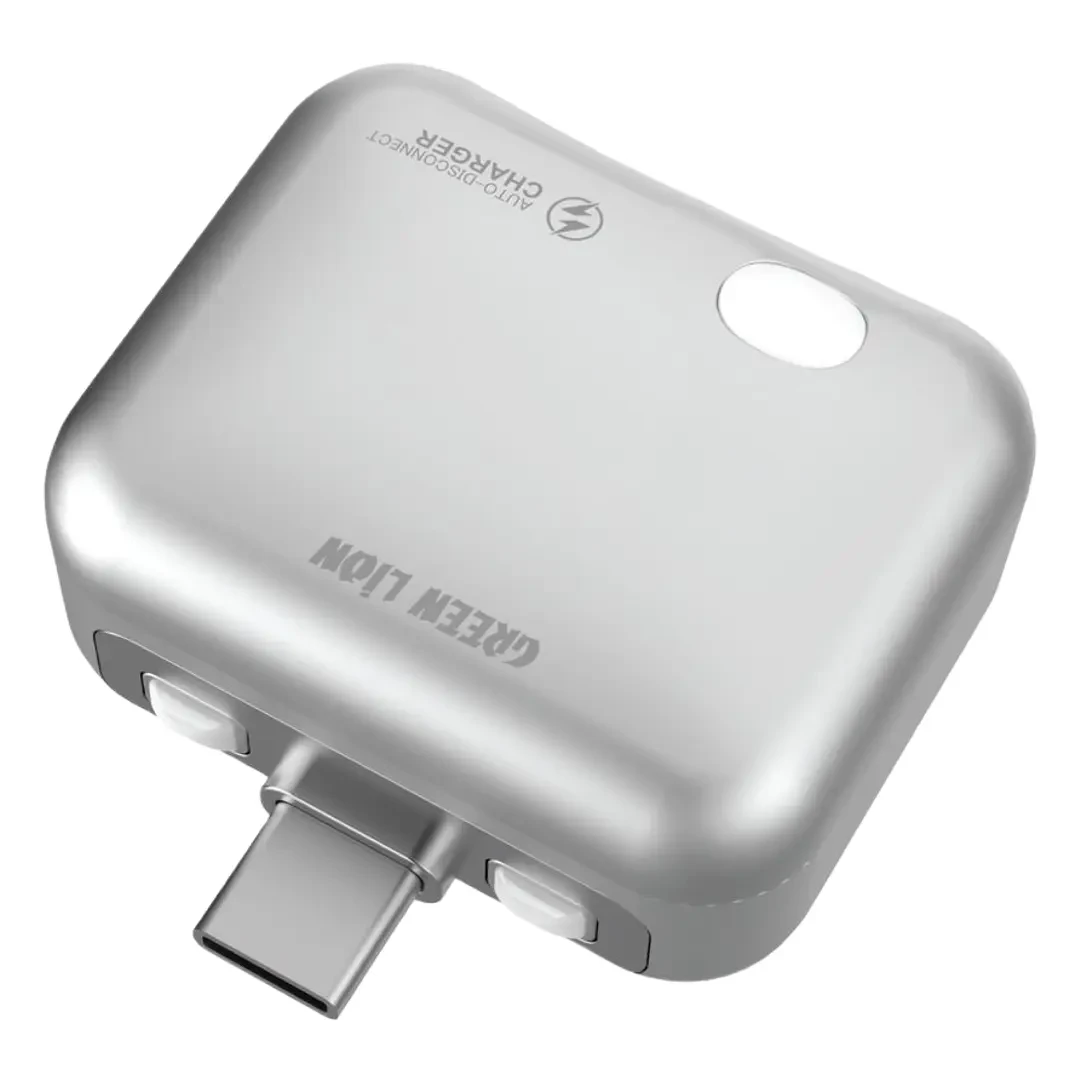 مبدل شارژ هوشمند USB-C گرین لاین Auto-Disconnect مدل GNAUTDISCHRGY خاکستری