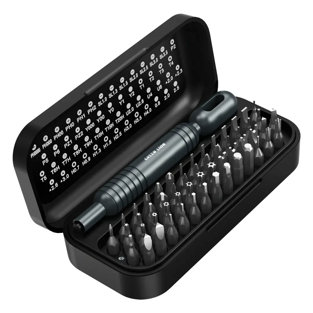 ست پیچ‌گوشتی دستی گرین لاین GMS-55 مدل GNMS55SCREBK با ۵۴ سری رنگ مشکی