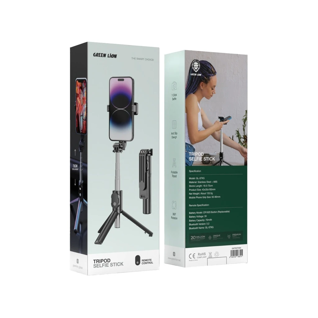 مونوپاد و سه‌پایه سلفی بلوتوثی گرین لاین مدل Tripod Selfie Stick