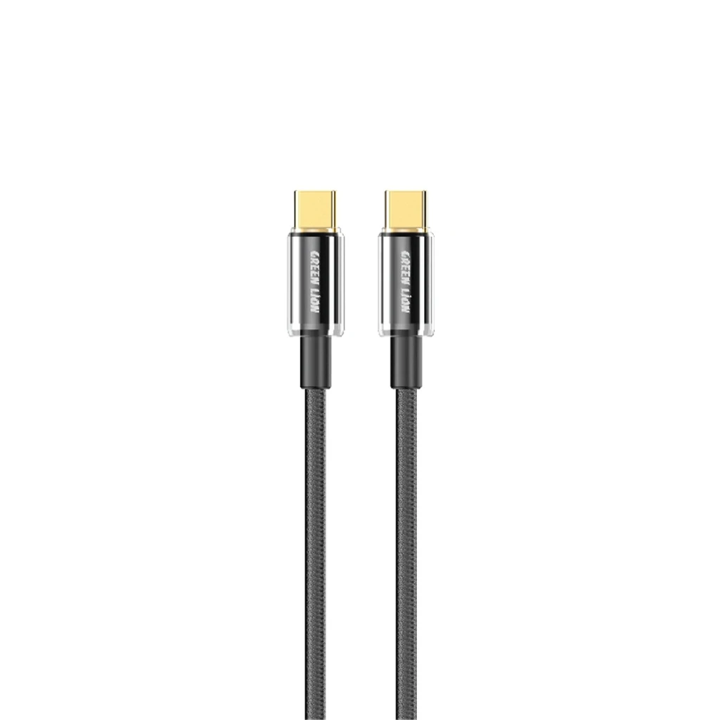 کابل شارژ مقاوم USB-C به USB-C گرین لاین مدل Tough توان ۶۰ وات طول ۱ متر