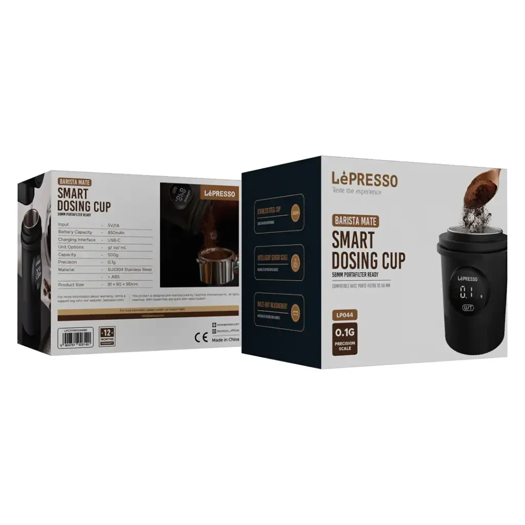 ترازو دوزینگ قهوه لپرسو مدل Barista Mate LPCFFM0044BK با باتری قابل شارژ 850mAh مناسب پرتافیلتر 58 میلی‌متری