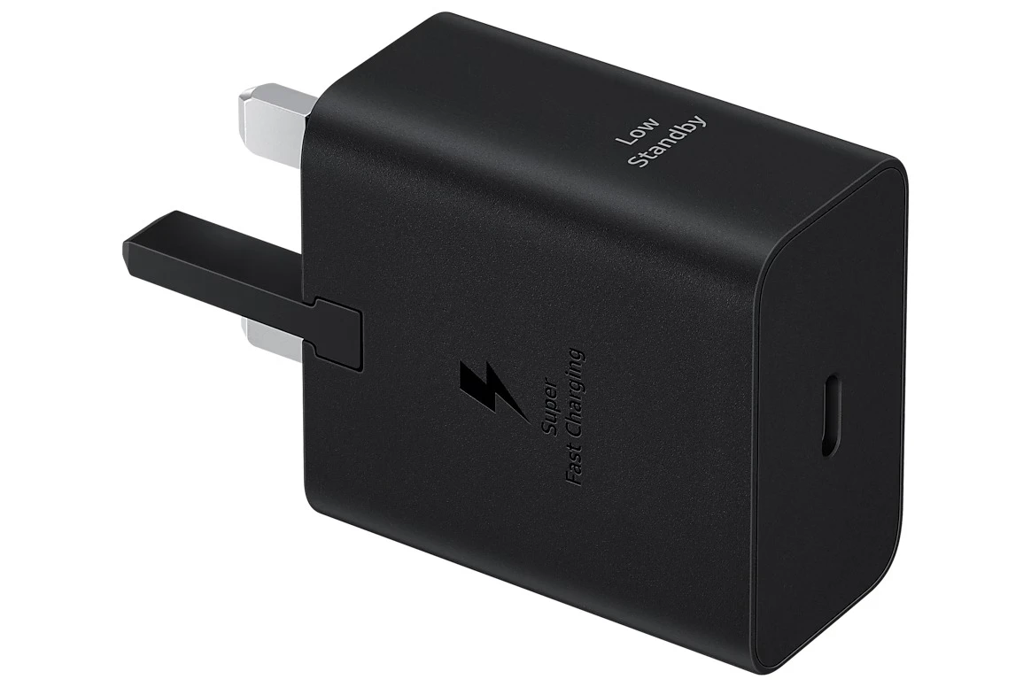 شارژر دیواری سامسونگ ۴۵ وات مدل EP-T4511 با کابل USB-C پنج آمپر ۱.۸ متری و دوشاخه سه‌پین